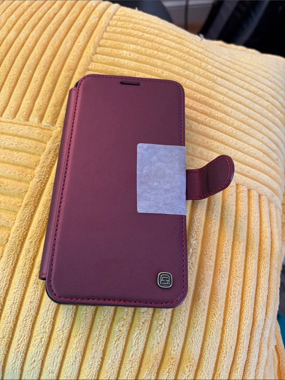 Burgundy Wallet Phone Case with Card Slots